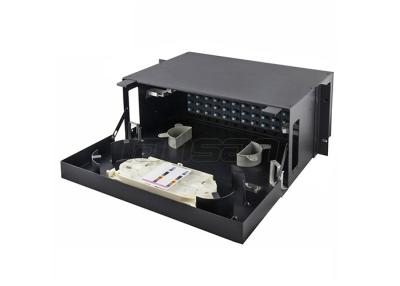 Chine Pieds optiques 144 gauche du câble équipé de fibre de FTTH/CATV 4u 19 de tableau de connexion des fibres à vendre