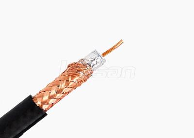 Chine Câble coaxial d'intérieur de tressage de télévision en circuit fermé de couverture de 60%, câble RG6 coaxial de liaison de cuivre nu puisque à vendre