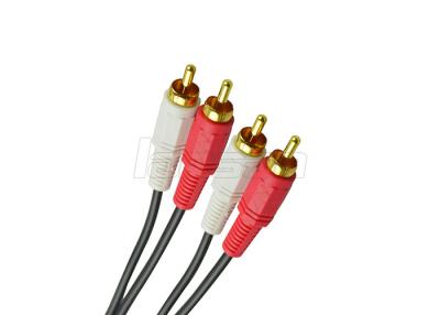 China Round Wire RCA Audio Cable , Audio Video Cables 2RCA 3RCA Cable 2R / 3R for sale