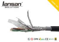 China 24AWG Cat5e Lan Cable PVC PE UTP FTP CPR With Messenger Jelly for sale