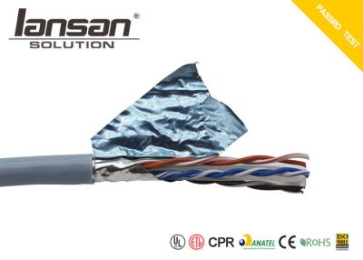 China Mylaraluminium Cat6 Lan Cable Solid Copper omdat FTP-HDPE ETL Te koop