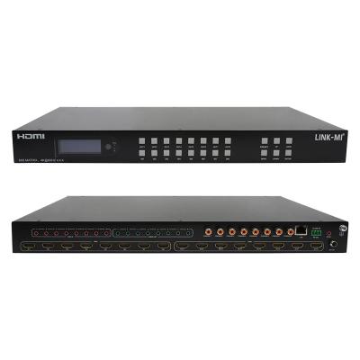 China 8x8 HDMI Matrix 4k HDMI Switcher met ondersteuning voor analoge audio-extractie 18 Gbps HDR Te koop