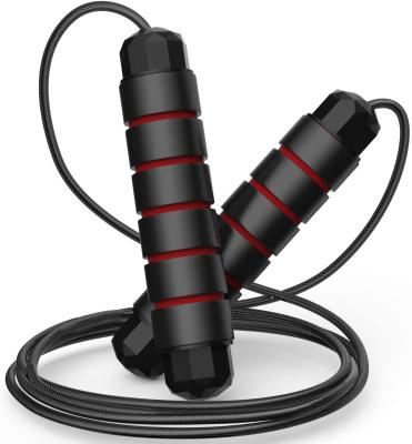 China Tangle-Free Fast Cable Training Jumping Speed Jump Rope with Ball Bearings for Women, Men, and Kids, Adjustable Steel Jumping Rollover Protection for sale