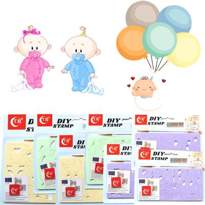 China Viable TX Baby Theme Alphabet Cake Stamp Tool Alphabet Cookie Fondant Cake Cookie Stamp Mold Set Reusable And Easy To Clean For Baking for sale