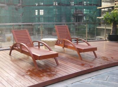 China outdoor chaise lounge wooden beach chair for sale
