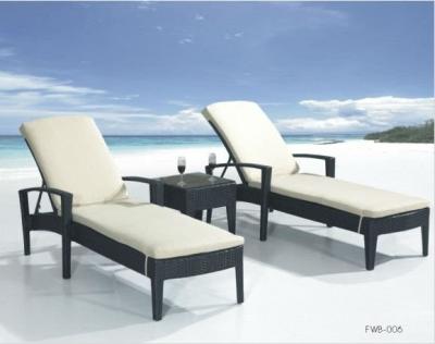 China Double garden sun lounger chaise lounge garden chair for sale
