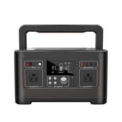 China Hot Sale 500W AC/DC Power Station Outlets Rack 110V Lithium Battery Portable Home Energy Storage Type C 520Wh AC/DC for sale