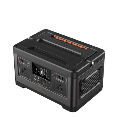 China Type C 500W 600W Camping Energy System Storage Power 1000w Large Capacity Camping 220V Outdoor Mobile Portable Power Station for sale