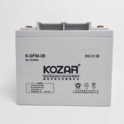 China Hot sale 12V 38Ah rechargeable lead acid battery for toys car and electric wheelchairs for sale