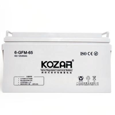 China Toys 12V 65Ah Long Life Deep Cycle Lead Acid Solar Storage Batteries For UPS for sale