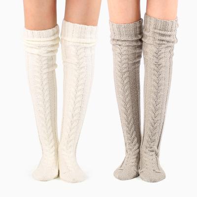 China Extra Long QUICK DRY Thigh High Amazon Socks Barred Over Knee Stockings Leg Warmer Women Long Slim Stockings for sale