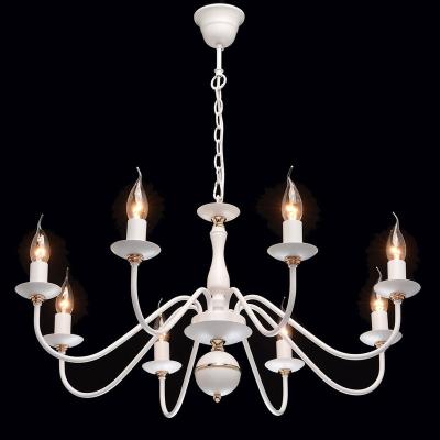 China Traditional Classic Candle Light For Dining Room Wedding Church Square Hooks Metal Chandelier for sale
