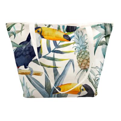 China Reusable Grocery Handled Washable Cotton Grocery Bag Canvas Tote Bag for sale