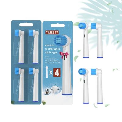 China New Hotel Patent Factory Sale B Oral Toothbrush Heads EB17 Electric Toothbrush Replacement Brush Heads 4 Packs for sale