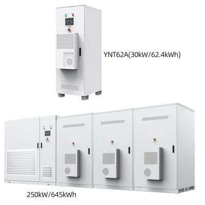 Chine 95% Armoire de stockage d'énergie préinstallée 62 kWh et 645 kWh Armoire de stockage de batterie hors réseau à vendre