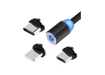 China Phone Accessories Mobile USB Cable Micro Braided 3 In 1 USB Charging Cable en venta