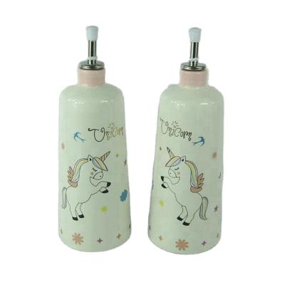 China Most popular unicorn contemporary design kitchen ceramic oil bottles for wholesale for sale