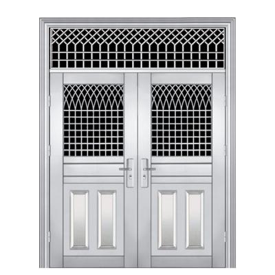 China Anti-Theft Stainless Steel Security Door Modern Design Corrosion Resistant Double Open Doors for sale