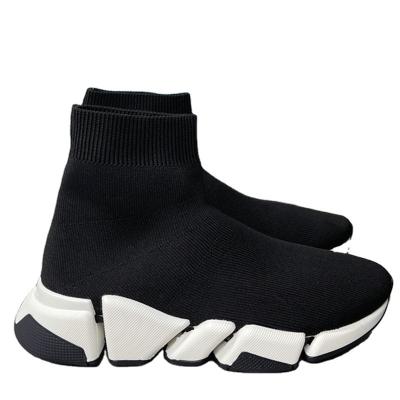 China Brand Designer Socks Boots Men Luxury Printed Women Ankle Boots Stretch Breathable Short Boots Chunky Platform Speed Sneakers Unisex for sale