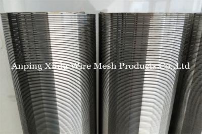 China Smooth Wedge Wire Well Screen Pipe Electrolytic Polishing Wire Wrapped 100 Micron for sale