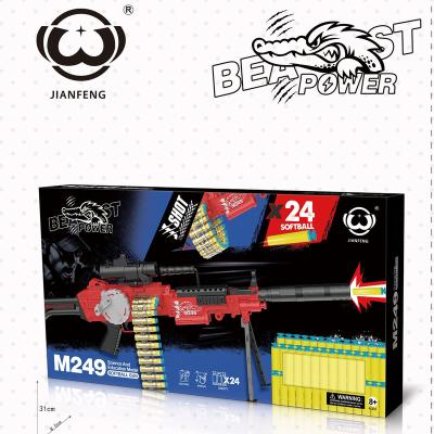 China Electronic Model Toy Hot Sale Gel Gun Of M416 With EVA Foam Bullet M249 Electric Continuous Shooting Toy Gun For Boys for sale