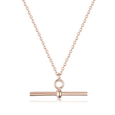 China NEW Personalized Circle Circle Double Layer 925 Gold Plated Necklace Silver Pendant Necklace for sale