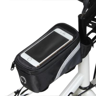 China 420D Leather and Matte Waterproof Front Top Frame Bicycle PVC and Phone Smart Bag for Phone Case for sale