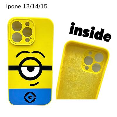 China Shockproof Couple Cartoon liquid silicone customized logo for iphone 12/12Pro /12Pro max/12mini Mobile phone case for sale