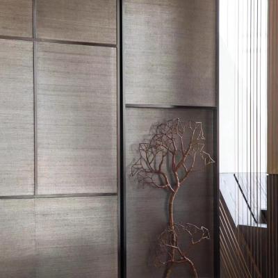 China Modern Luxury Handmade Metallic Yarn Wallpaper /Wallcovering Design For Hotel Home Decoration for sale