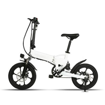 China Mini JUMPER Speed 250W 36V 5.2AH Lithium Battery Folding eBike Aluminum Alloy Single Foldable LCD Display 16 Inch Folding Electric Bike for sale