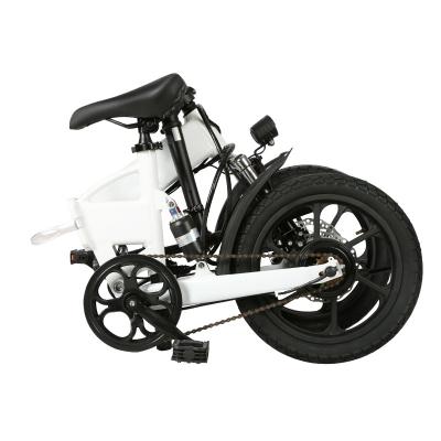 China Single Speed 250W Lithium Battery Mini Electric Bike Aluminum Alloy OEM Folding Ebike Bici 16 Pollici Mini Pieghevole Bici Elettrica for sale