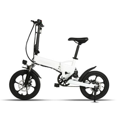 China 36V 7.8AH 16 Inch Mini Lithium Battery Speed Ebike 250W Motor Aluminum Alloy LCD Display Disc Brake Single Tire Folding Electric Bike for sale