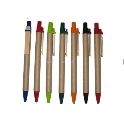 China Promotional Pen Gift Items Kawaii Pens Recycled Paper Ballpoint Pen for sale