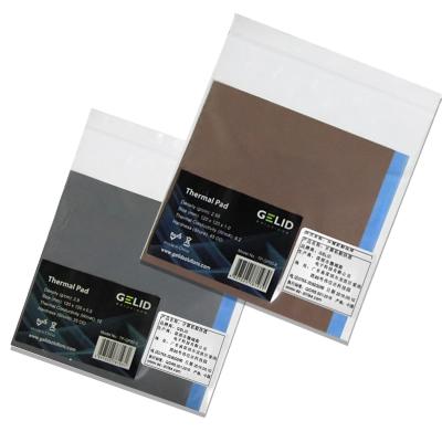 China GLOSSY Silicone Computer Case Heat Dissipation Mat Thermal Pad 6.2/12 (W/MK) for Notebook GPU North and South Bridge 120x120mm 0.5/1.0/1.5mm for sale