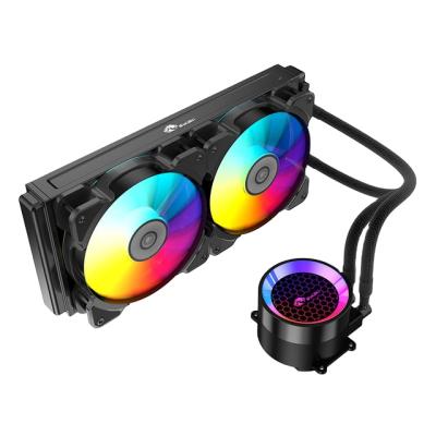 China RGB Support Bykski CPU AIO Cooler, Universal Computer Water Cooling Kit, Pump+Radiator+Fan+CPU Block All In One, 240mm, 12CM ARGB Fan for sale