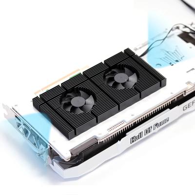 China Graphics Card GPU Backplate Memory Heatsink For Nvidia RTX Graphics Card VGA VRAM, 3090 Series Aluminum Panel + PWM Dual Fan Cooling Cooler for sale