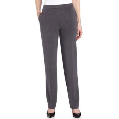 China yys women's breathable dress pants elastic pull-on relaxed pants and comfortable office straight pants for sale