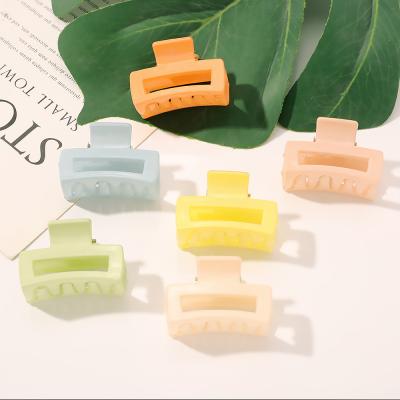 China New Product 2021 Sweet Korean Style Square Hollow Out Princess Hairstyle Hairpin Hair Of Children's Hairpin Claw For Women for sale