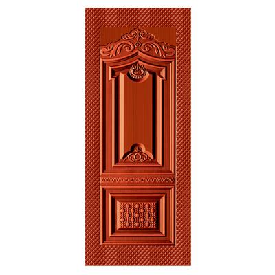 China Modern Metal Door Steel Stamped Metal Iron Door Sheet Skin Embossed Iron Sheet Metal Door Design For Gate for sale