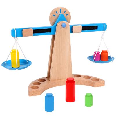 China Fun Children's Enlightenment Wooden Balance Teaching Aid Early Education Montessori Wooden Toys Ladders Toys for sale