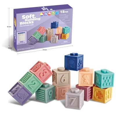 China Early Intelligence Education Digital Developing Cognitive Animals Soft Plastic Building Blocks Building Blocks For Infants And Toddlers for sale