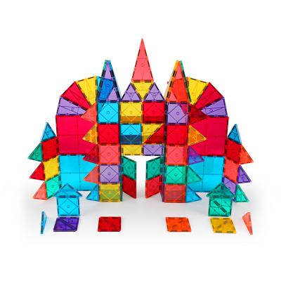 China Color Eco-friendly Material Window 100 Pieces 120 Pieces Magnetic Pieces To Build Magnetic Educational Building Blocks Toys Assembly for sale
