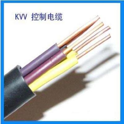 China PVC Insulation Hard Copper Conductor Round Control Cable KVV 450/750V in black color Jacket for sale