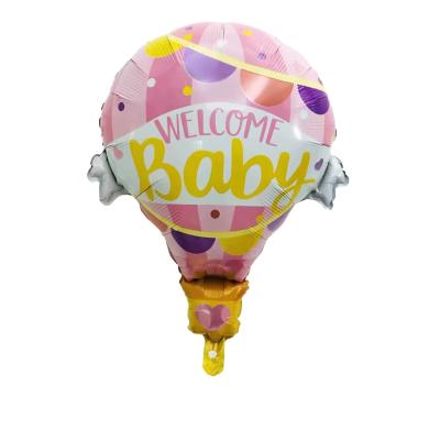 China Baby Shower Cute Pink Cute Wholesale Price Hot Air Blue Foil Balloons For Kids Play for sale
