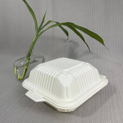 Chine Contenant alimentaire biodégradable jetable à emporter amidon de maïs coquille de nourriture boîte de déjeuner à vendre