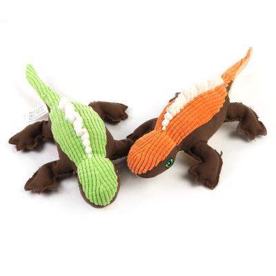 China Wholesale Viable Plush Dog Animal Toys Squeak Lizard Dog Toy for sale