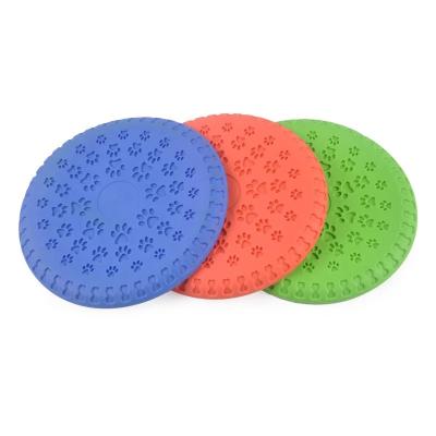 China Large 23.5cm Flying Saucer Chewing Teeth Pet Dog Viable Toys TPR Interactive Soft Toys Flying Discs for sale