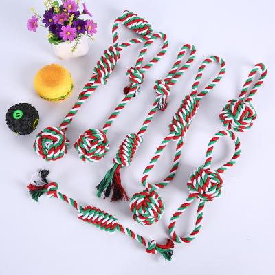 China Wholesale Viable Pet Cotton Rope Toys Set Christmas Dog Toys 6 Packs Dog Interactive Exercising Toy 10 Packs for sale