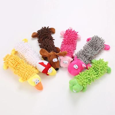 China Viable Hot Selling Flat Animal Trained Funny Squeak Plush Dog Sound Pet Toys In Running Fast Delivery Dog Toys for sale
