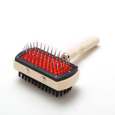 China Viable Dog Cat Grooming Massage Pet Supplies Pet Comb Stainless Steel Comb Hair Removal Pet Cleaning Comb for sale